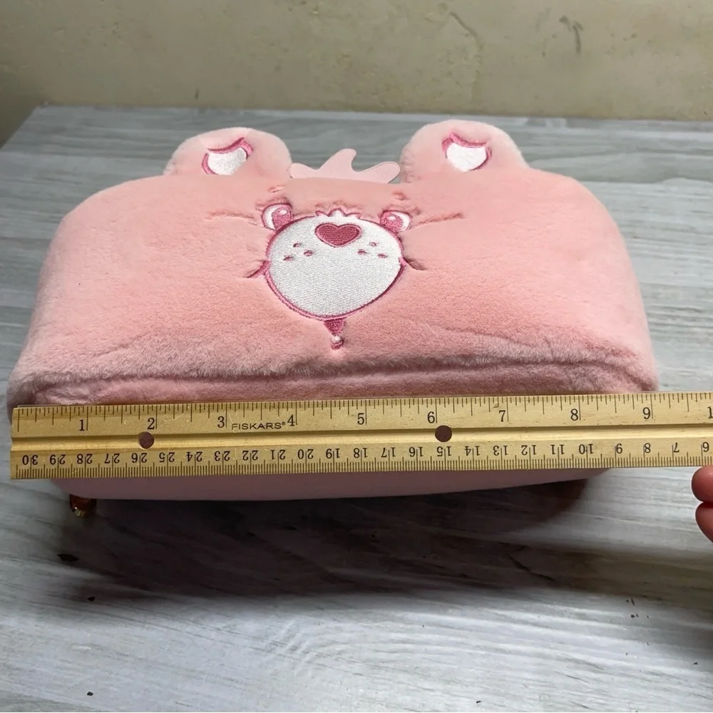 Impressions Care Bears Pink Plush Unfold Travel Makeup Cosmetic Zip Pouch New